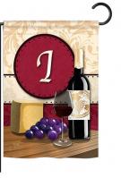 Wine I Monogram Garden Flag