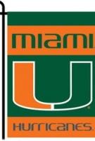 Miami Hurricanes Double Sided Garden Flag