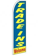 Trade Ins Welcome Wind Feather Flag 3\' x 11.5\'