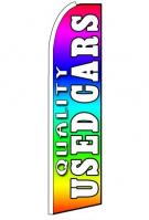 Qualifty Used Cars (Sideways) Feather Flag 3\' x 11.5\'