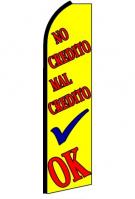 No Credit Bad Credit Ok Yellow Feather Flag 3\' x 11.5\'