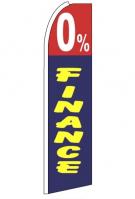 0% Finance Advertising Feather Flag Banner 3\' x 11.5\'
