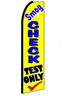 Smog Check Test Only (Black Sleeve) Feather Flag 3\' x 11.5\'