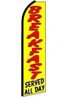 Breakfast Served Feather Flag 3\' x 11.5\'