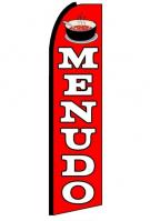 Menudo (Black Sleeve) Feather Flag 3\' x 11.5\'