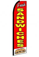 Fresh Sandwiches Feather Flag 3\' x 11.5\'