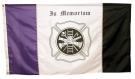 3\' x 5\' US Made, High Wind Fireman Mourning Flag