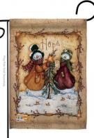 Christmas Hope Snowman Garden Flag