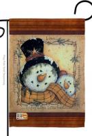 Enjoy Life Snowmen Garden Flag