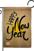 Happy New Year Decorative Garden Flag