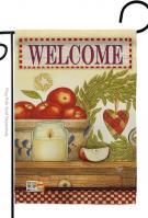 Welcome Warm Apples Garden Flag