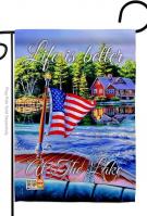 Better At The Lake Decorative Garden Flag