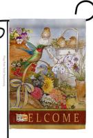 Welcome Spring Birds Decorative Garden Flag