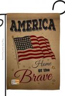 America Home Of The Brave Garden Flag