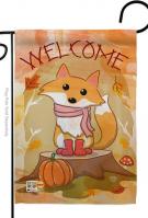 Welcome Fall Foxy Garden Flag