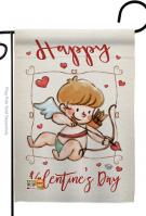 Happy Valentine\'s Day Cupid Garden Flag