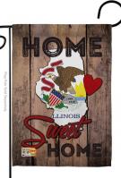 State Illinois Home Sweet Garden Flag