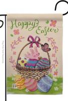 Happy Easter Colourful Basket Eggs Garden Flag