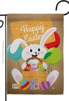 Colourful Happy Easter Egg With Bunny Garden Flag