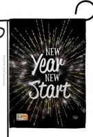 New Year Start Garden Flag