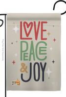 Love Peace & Joy Garden Flag