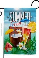 Cool Summer Drinks Garden Flag