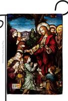 Jesus Blessing The Children Garden Flag