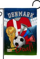 Denmark Soccer Garden Flag