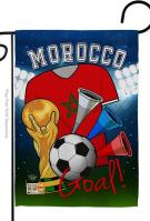 Morocco Soccer Garden Flag