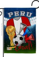 Peru Soccer Garden Flag