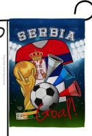 Serbia Soccer Garden Flag
