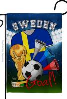 Sweden Soccer Garden Flag