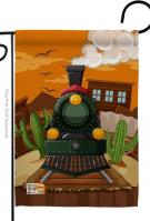 Wild West Train Garden Flag