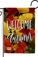 Welcome Autumn Leaves Garden Flag