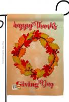 Thanksgiving Day Wreath Garden Flag