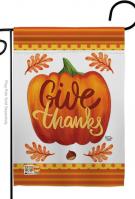 Pumpkin Give Thanks Garden Flag