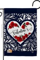 Roses Are Love Garden Flag