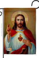 Jesus Sacred Heart Garden Flag
