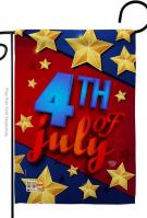 4th Of July Stars Garden Flag