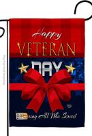 Happy Veteran Day Decorative Garden Flag