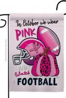 Pink Football Garden Flag