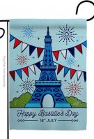 Happy Bastille Day Garden Flag