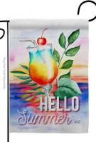 Summer Cool Drink Garden Flag