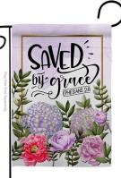 Saved By Grace Garden Flag
