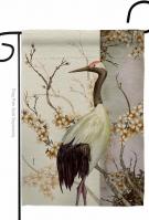 Red Crowned Crane Garden Flag