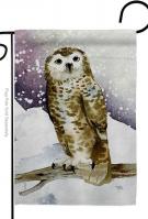 Winter Owl Garden Flag