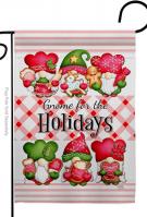 Winter Holidays Gnome Garden Flag