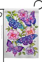 Colorful Butterflies Garden Flag