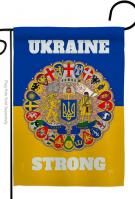 Ukraine Strong Garden Flag