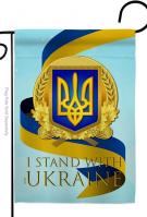 We Stand With Ukraine Garden Flag